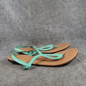 Casual Shoes Womens 8 Sandal Fashion Flat Slingback Thong Flip Flop Slip On Blue